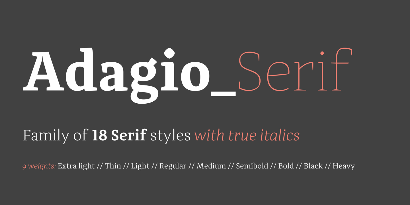 Font Adagio Serif